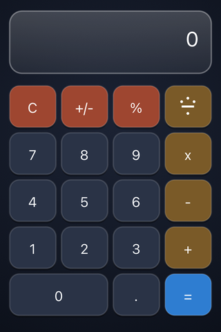 Calculator running on a phone