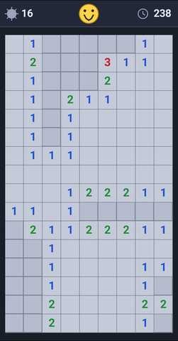 Minesweeper running on a phone